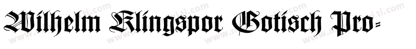 Wilhelm Klingspor Gotisch Pro字体转换